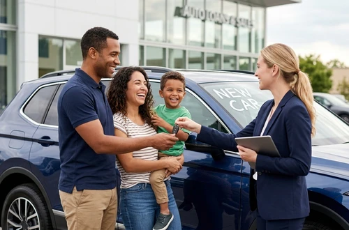 Meridian loan advisor reviewing documents with client